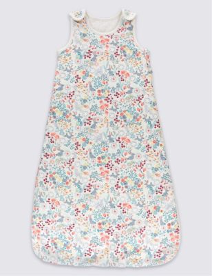 Pure Cotton Floral 2.2 Tog Sleeping Bag